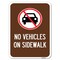 Signmission No Vehicles on Sidewalk Heavy-Gauge Aluminum Rust Proof Parking Sign, 18" x 24", A-1824-23551 A-1824-23551 - alternate 1